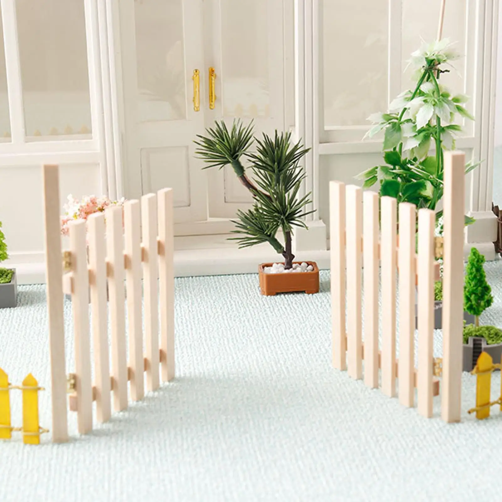 Puerta de jardín para casa de muñecas en miniatura, decoración - imagen 2