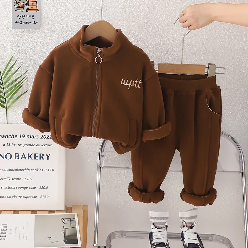 Conjunto de invierno para bebé con chaqueta cálida y pantalón - imagen 3