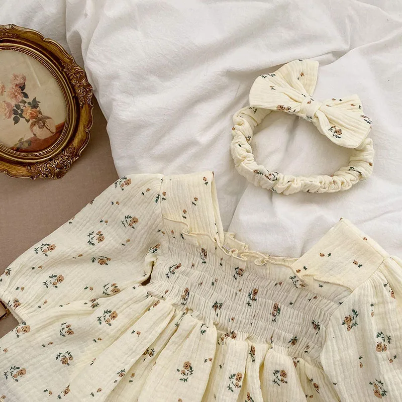 MILANCEL Body floral de lino para niña transpirable - imagen 2
