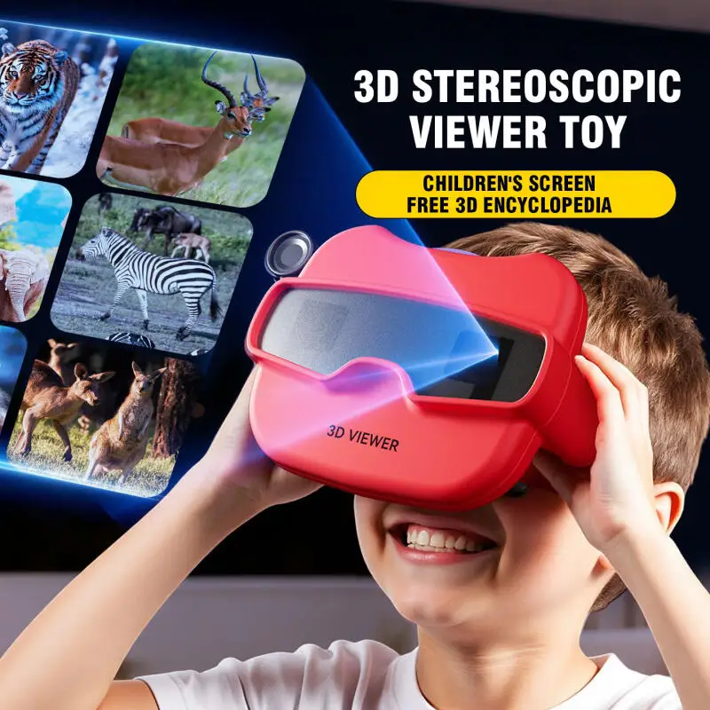 Visor de diapositivas 3D educativo para niños con estereoscopio