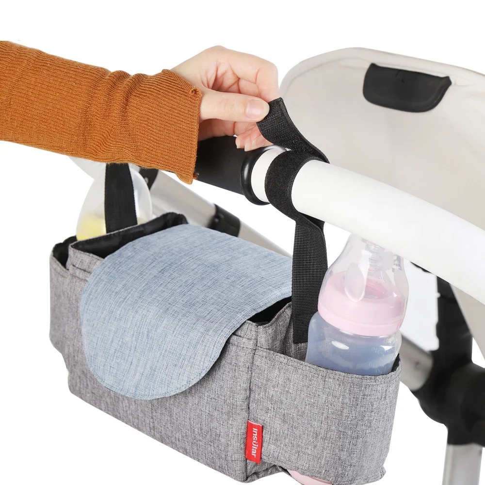 Bolsa de pañales para cochecito de bebé gran capacidad de viaje - imagen 4