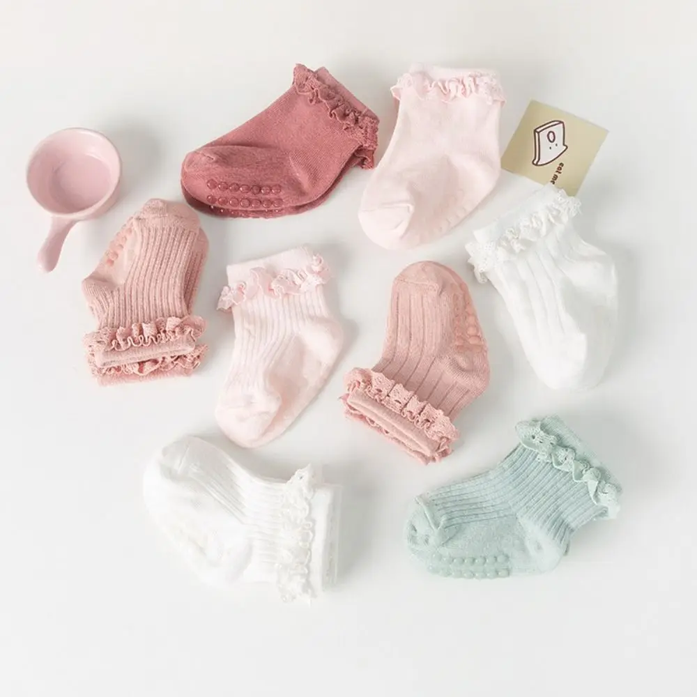 Calcetines antideslizantes para bebé de algodón elástico transpirables - imagen 4
