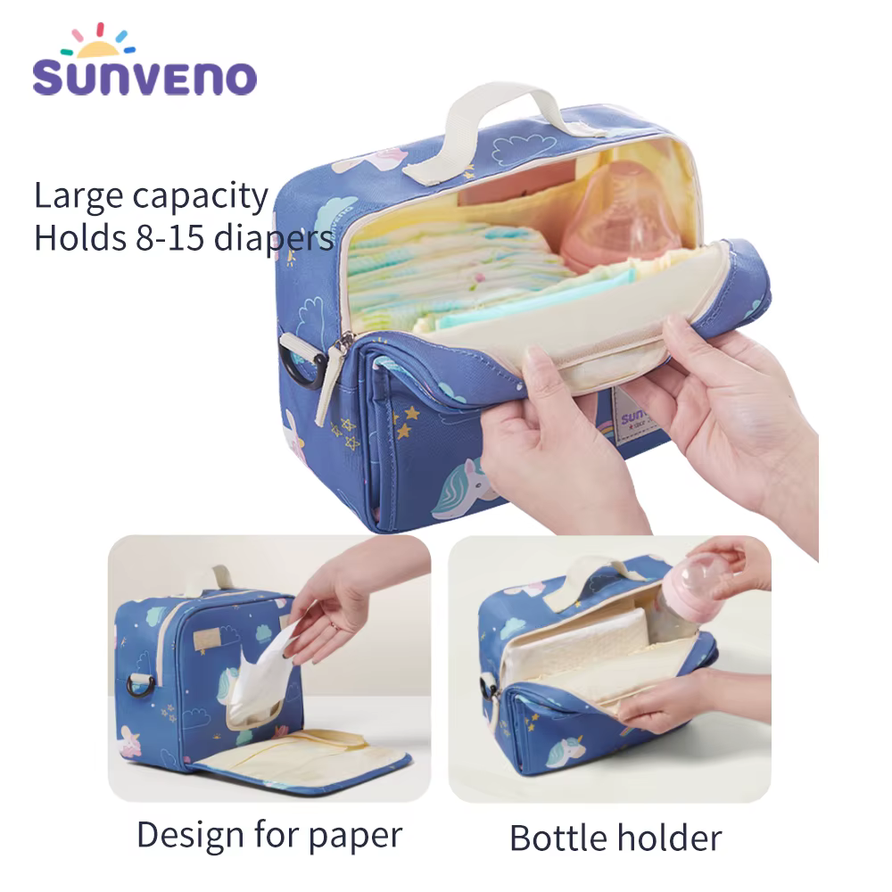 Sunveno Bolsa de pañales impermeable lavable y reutilizable