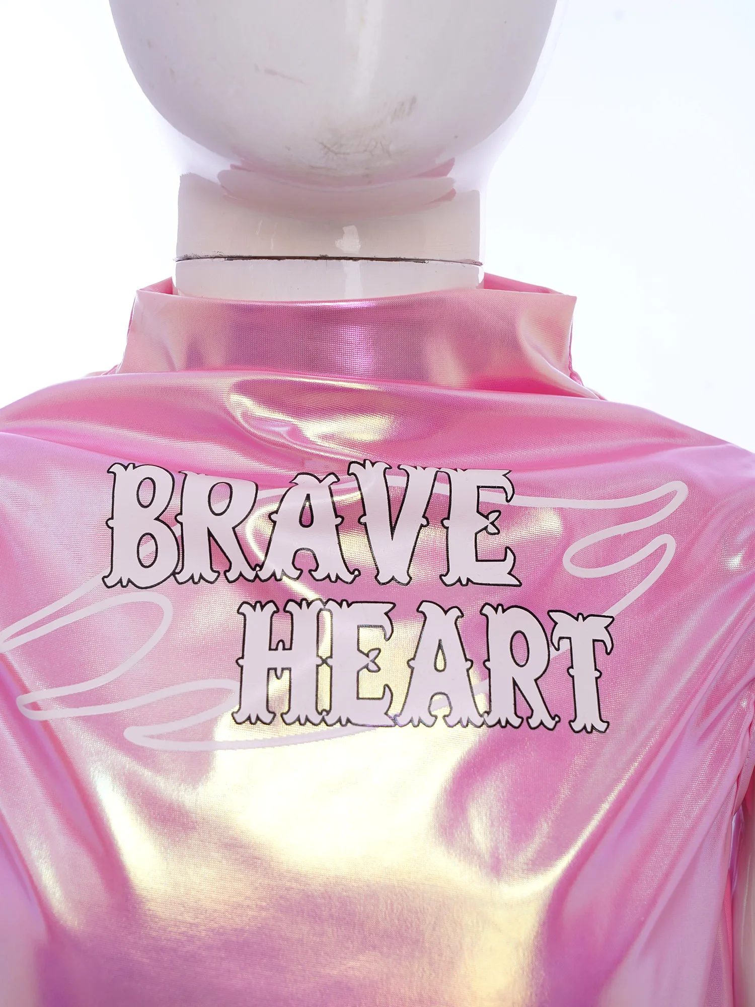 Traje de baile hip-hop y jazz para niñas con top corto y guantes