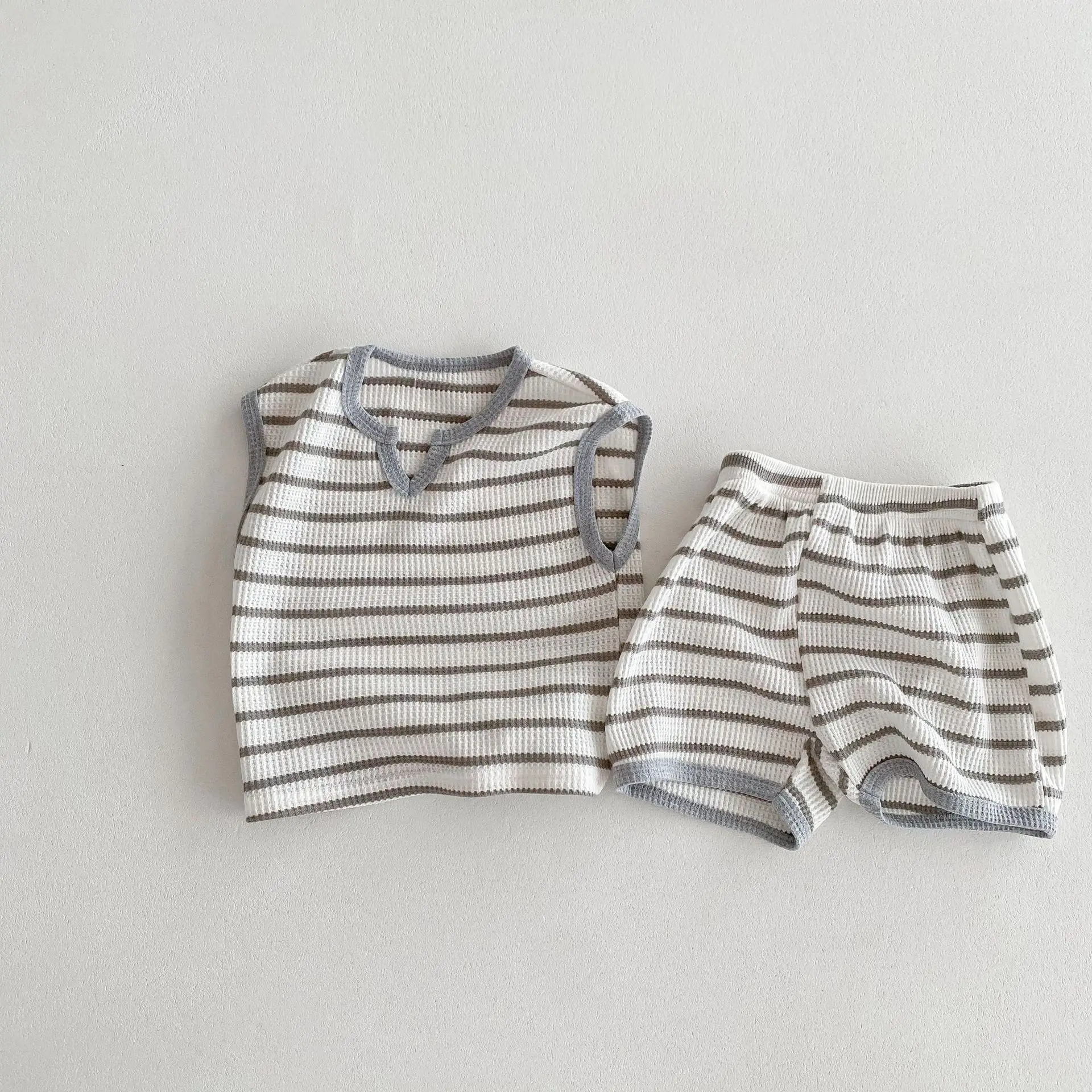 MILANCEL Conjunto Verano Niño Camiseta Rayada y Pantalón Corto