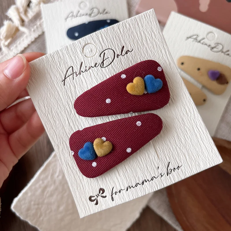 BB Cli Horquillas de terciopelo con lunares para niñas otoño-invierno - imagen 5