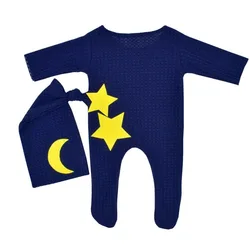 Traje de recién nacido para fotos - algodón transpirable, luna
