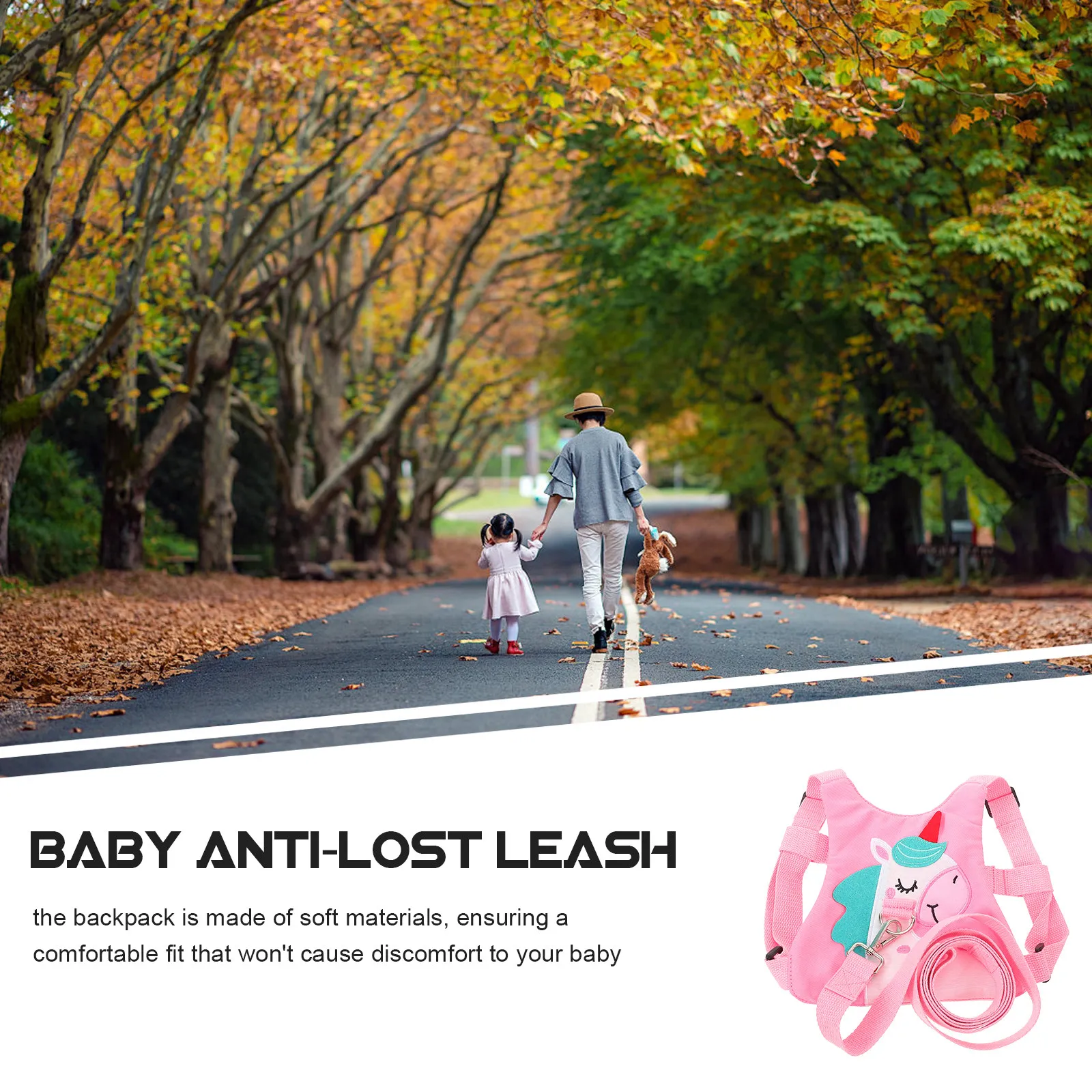Arnés antipérdida de unicornio con correa ajustable para niños - imagen 4