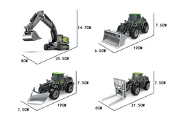 Grúa mezcladora de construcción en metal fundido a presión para niños