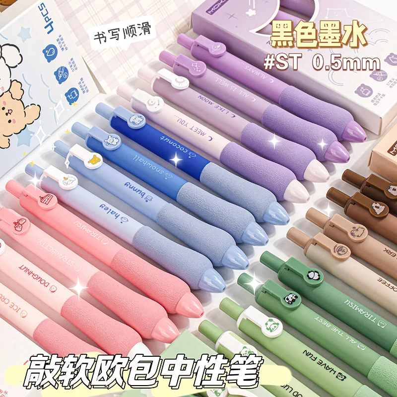 Capybara gel 0,5mm bolígrafo infantil negro agarre suave secado rápido