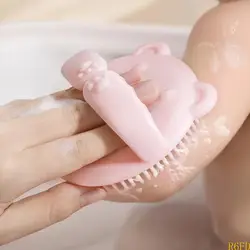 Cepillo de pelo para bebé en silicona suave con masaje y diseño oso