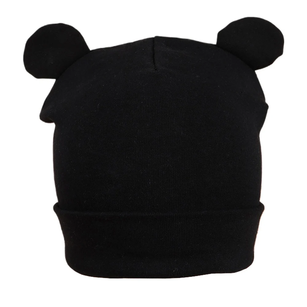 Gorro de bebé de algodón de color liso para primavera y otoño - imagen 2