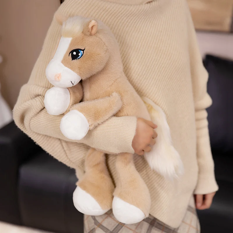 Peluche de caballo ojos grandes para niños, suave y clásico - imagen 4