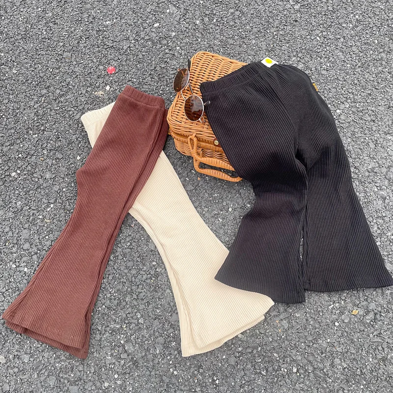 Pantalones acampanados de algodón acanalado para niña – Invierno - imagen 4