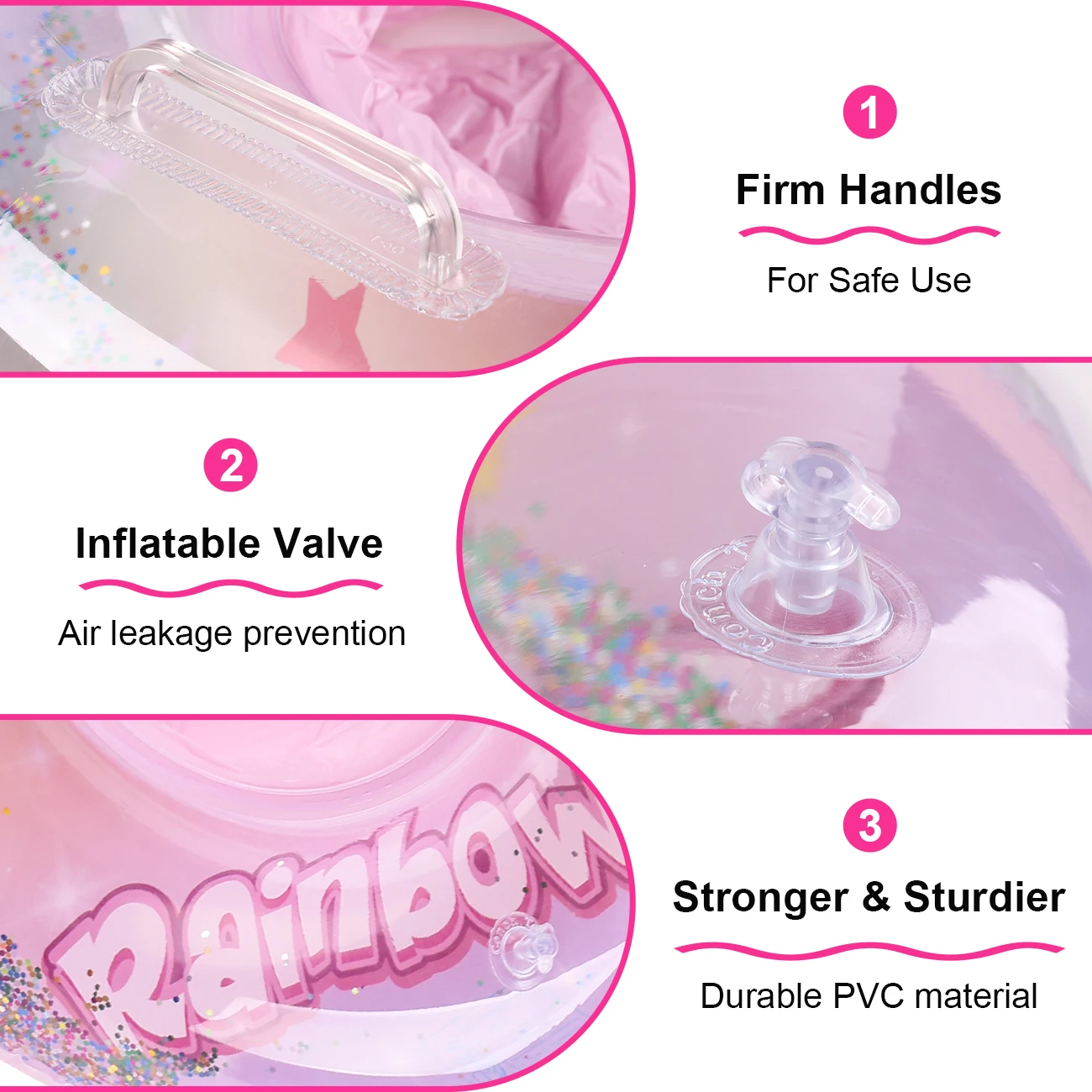 Flotador de piscina unicornio para niños – anillo inflable - imagen 3