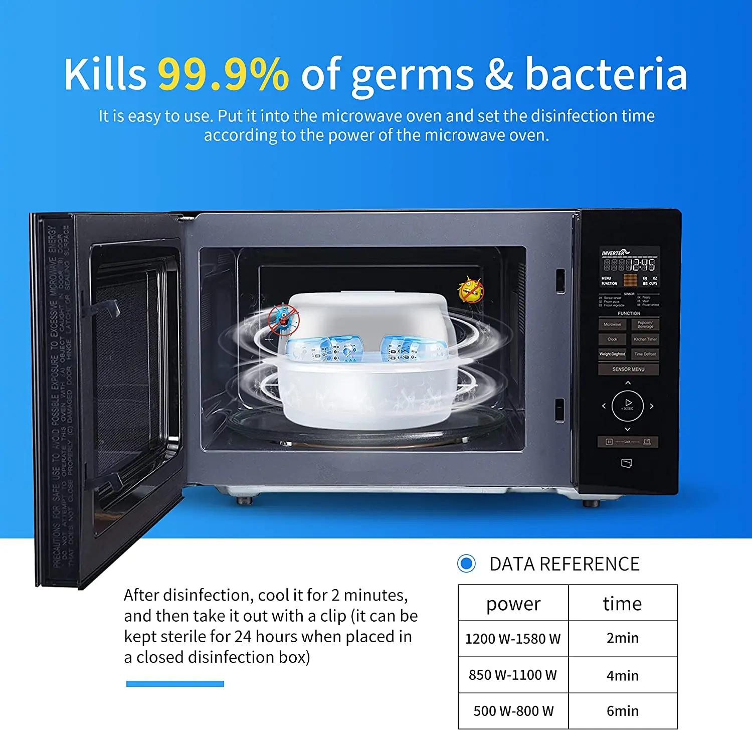 Esterilizador vapor microondas biberones y chupetes bebé - imagen 5