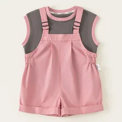 Conjunto de niño de algodón: camiseta sin mangas y pantalón corto