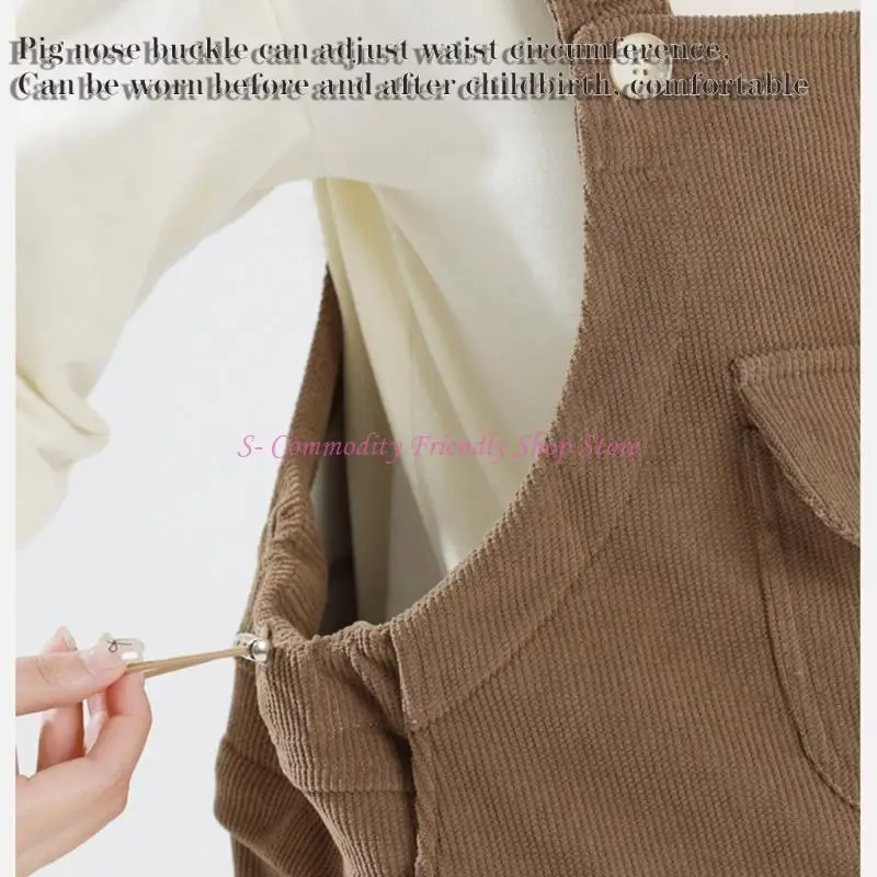 Mono de maternidad elástico forrado – Cálido para invierno