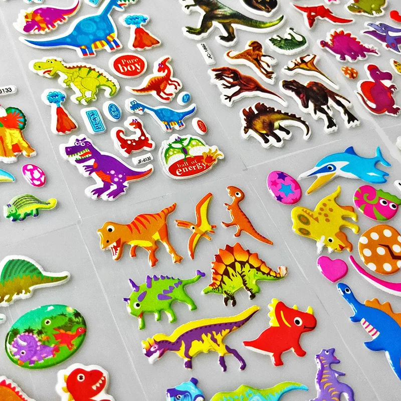 Pegatinas 3D de burbujas reutilizables con estilo infantil