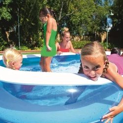 Piscina inflable rectangular de PVC para jardín y juegos acuáticos