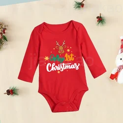 Body de algodón con ciervos para bebé – Ideal para bautizo y Navidad