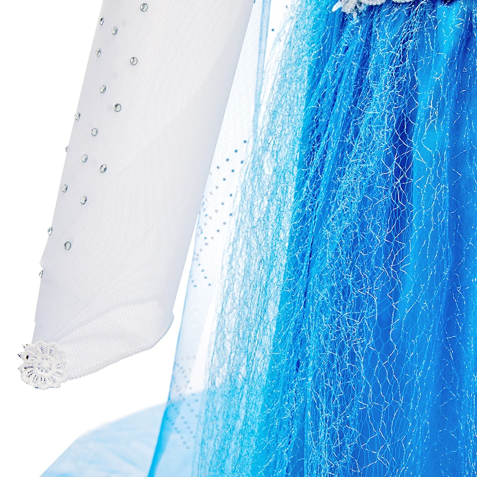 Disfraz Elsa para niñas – Vestido de nieve infantil inspirado - imagen 4