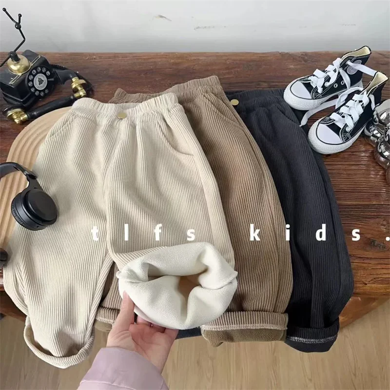 Pantalón de chándal infantil acolchado y grueso