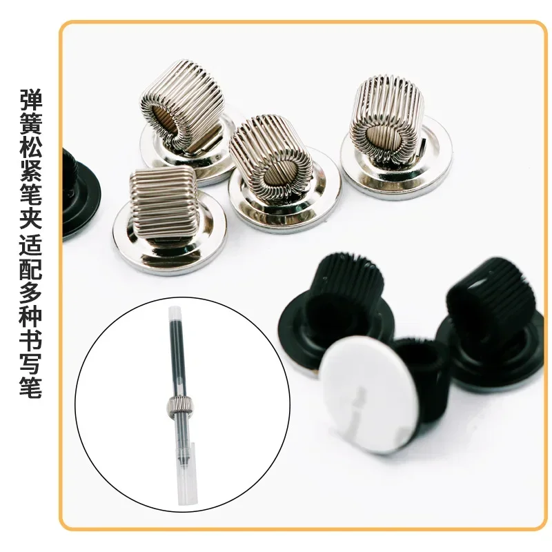 Clip multifuncional para bolígrafo con resorte y base autoadhesiva - imagen 5