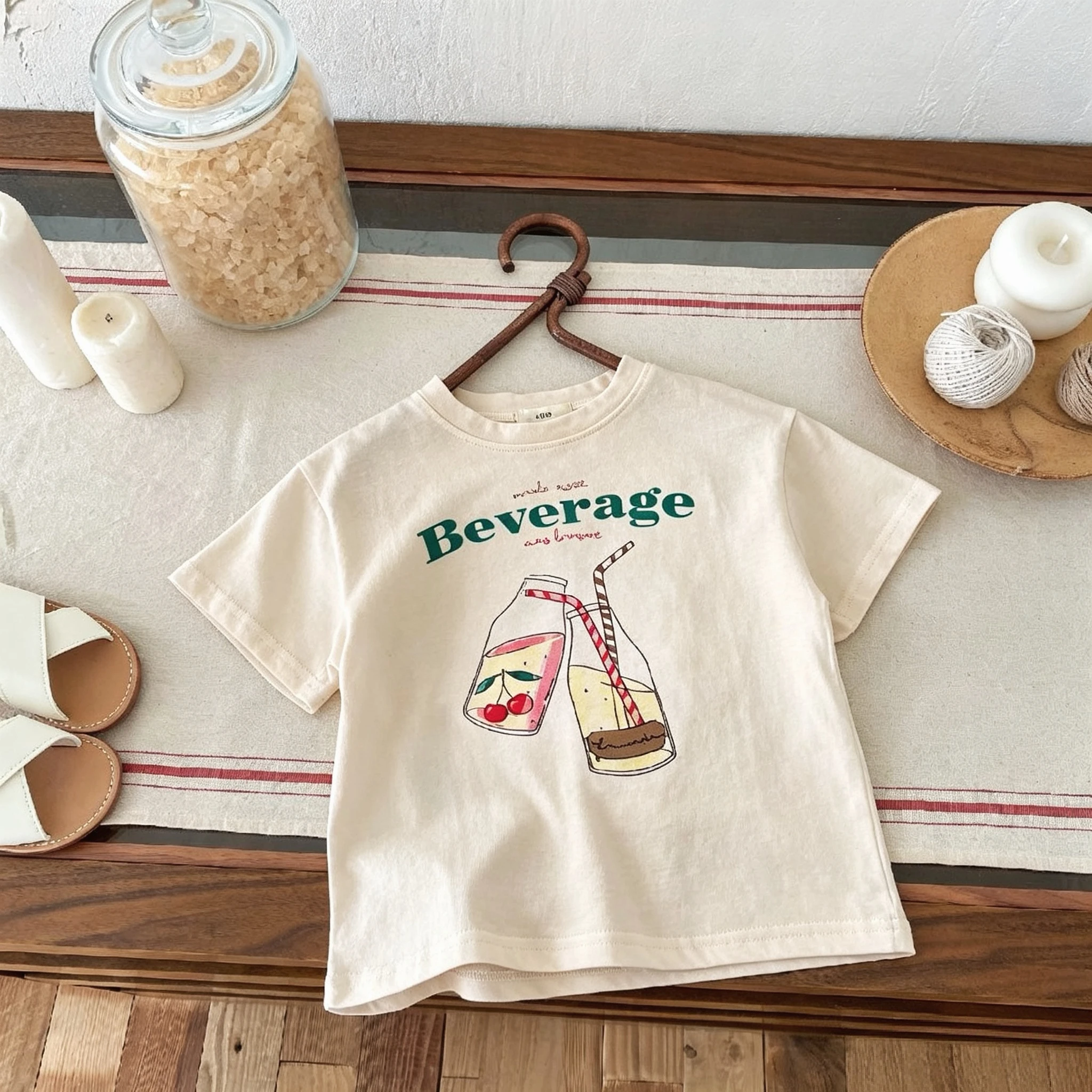 Camiseta infantil manga corta estampada holgada con cuello redondo - imagen 2