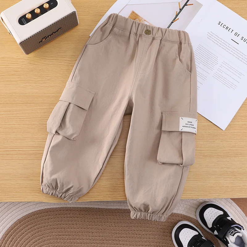 Pantalones de algodón para niña estilo deportivo primavera-otoño