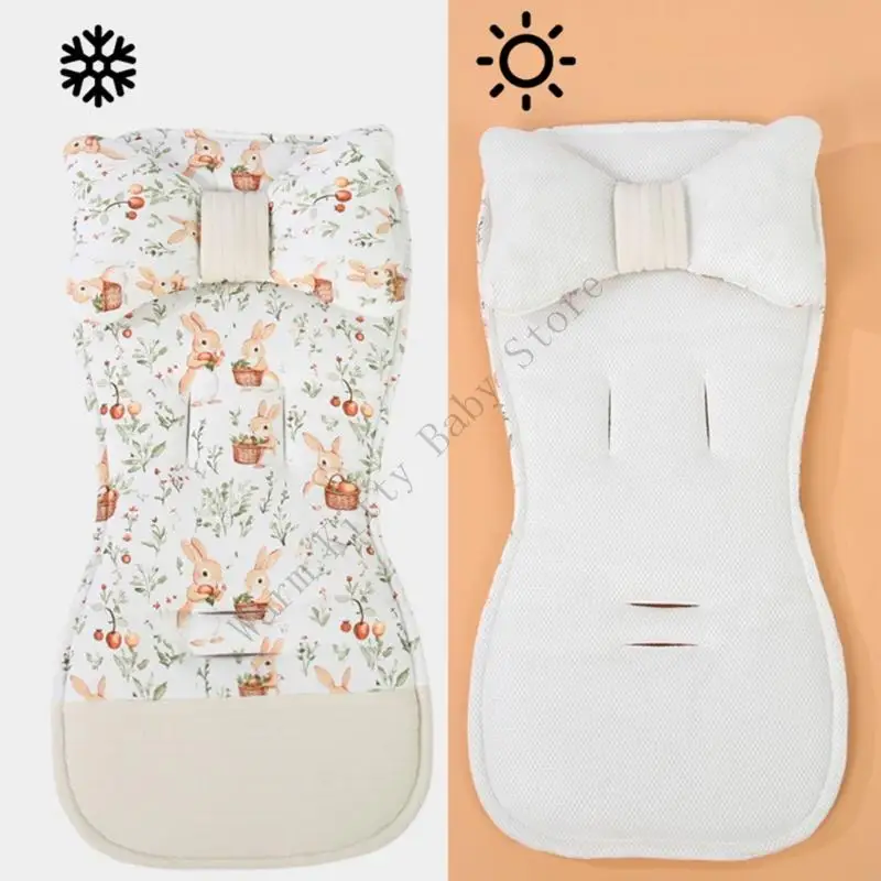Cojín para cochecito de algodón con funda doble y estampado suave - imagen 2