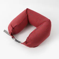 Almohada de viaje cuello en U, relleno partículas para avión y coche