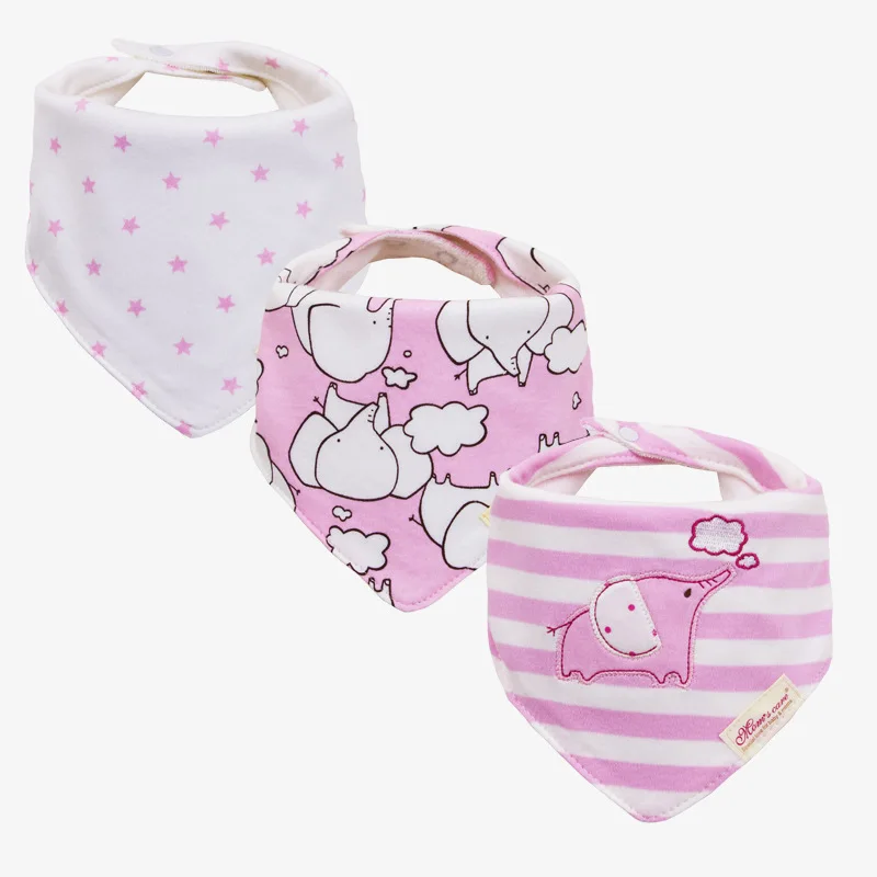 Baberos de bebé de algodón con bandana triangular dibujos - imagen 4