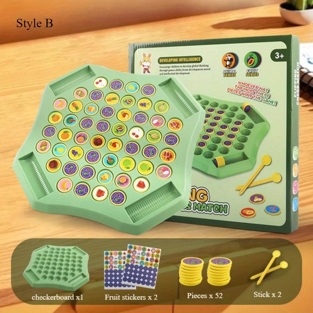 Juego de ajedrez infantil con tapa animal frutal y memoria - imagen 4
