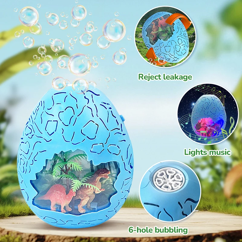 Máquina de burbujas infantil eléctrica con huevo de dinosaurio - imagen 4