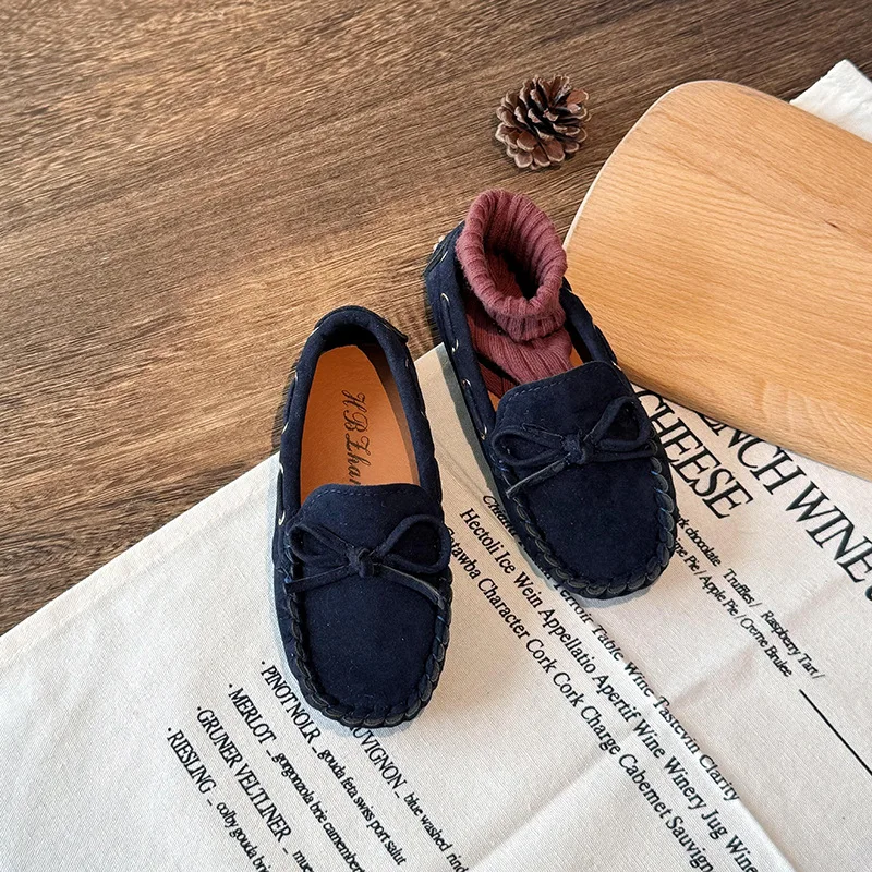 Mocasines de ante para ninos y ninas - planos, comodos e informales - imagen 5
