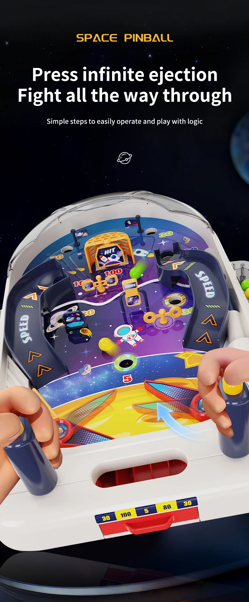 Máquina de pinball de mesa portátil