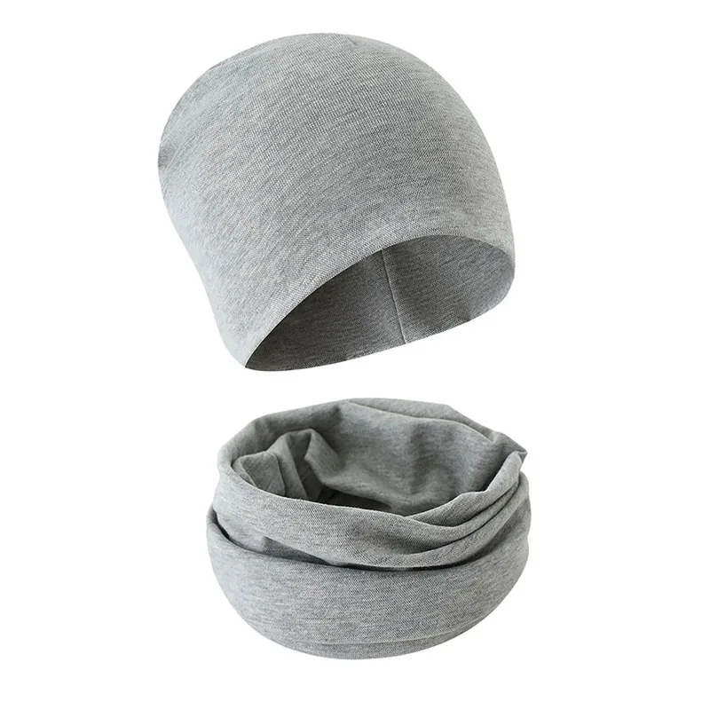 Gorro bebé con bufanda cálida de punto para otoño e invierno