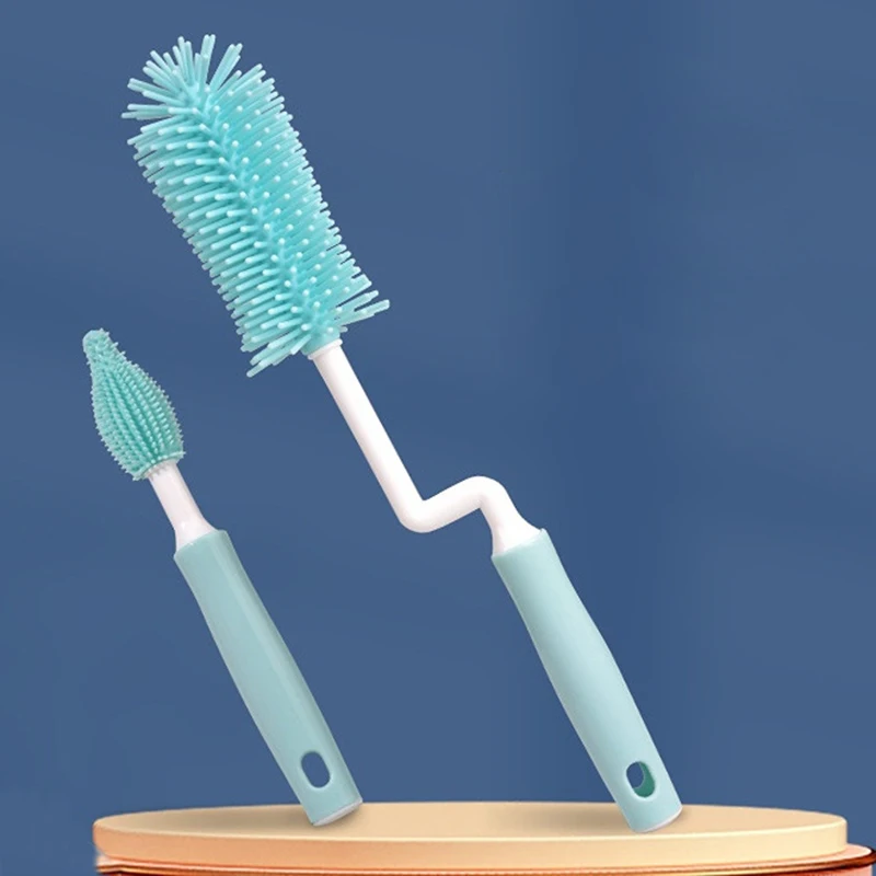 Cepillos para biberones de silicona – limpieza giratoria 360° - imagen 3