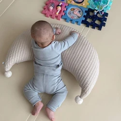 Almohada de lactancia luna para recién nacido de algodón puro