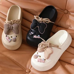 Sandalias de plataforma con lazo y suela gruesa de verano