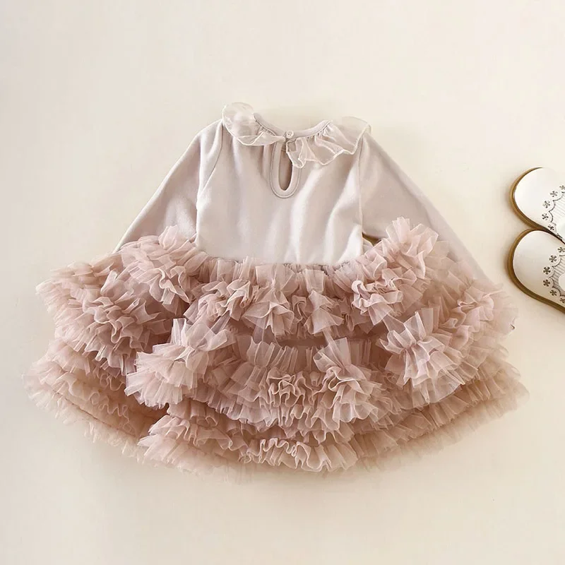 MILANCEL vestido de bebé de verano con encaje y falda de color - imagen 5
