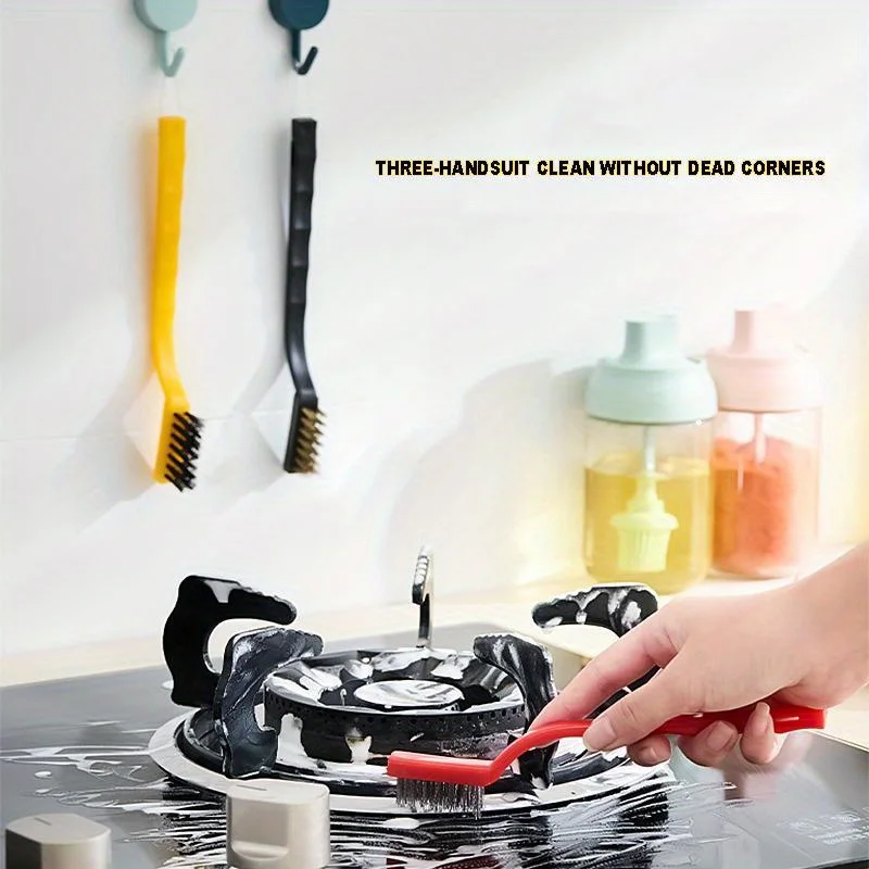 Set de 5 cepillos limpieza anti-grasa para cocina con raspador - imagen 4