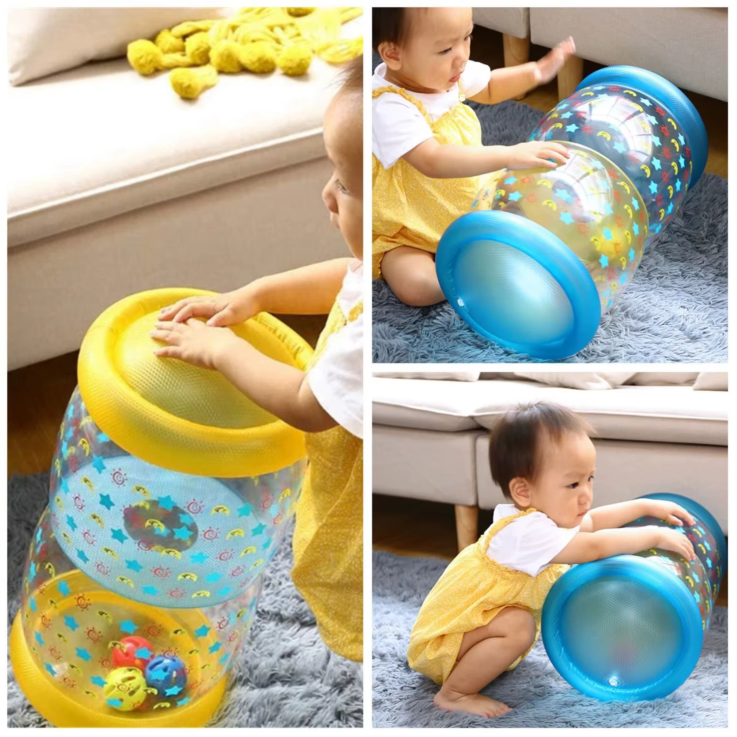 Rodillo inflable con campanas para bebés