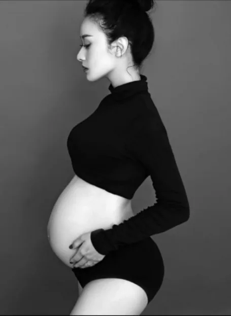 Vestido de maternidad para fotos ajustado con caída cómoda