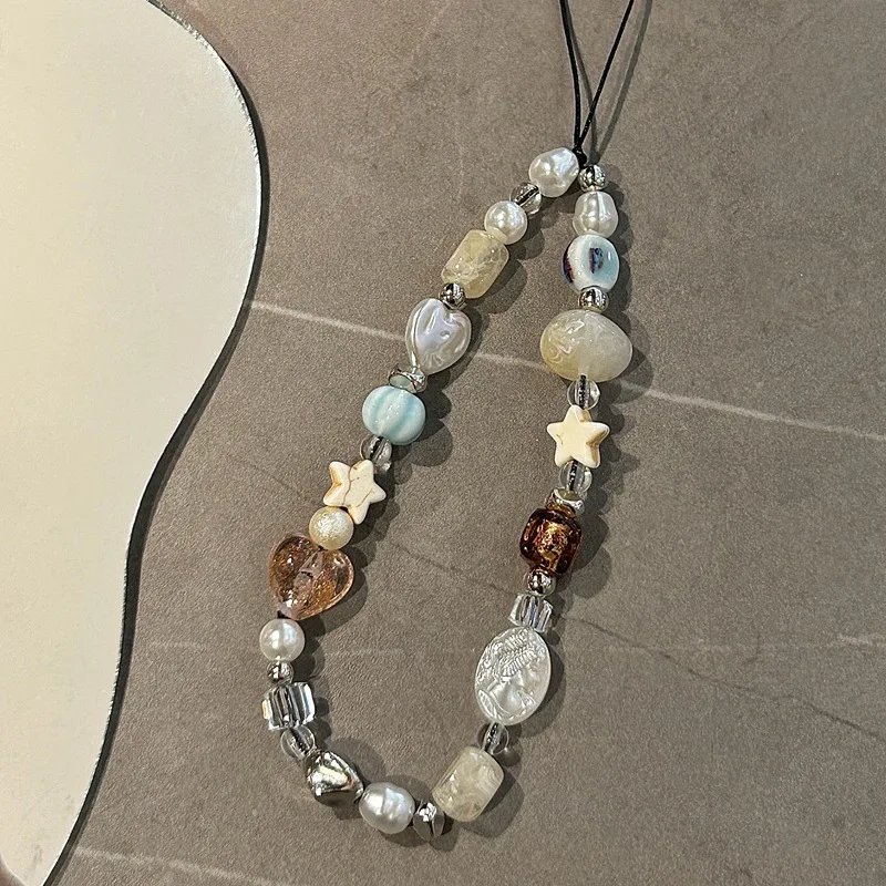 Cadena para móvil con perlas y charm antiestravío - imagen 2
