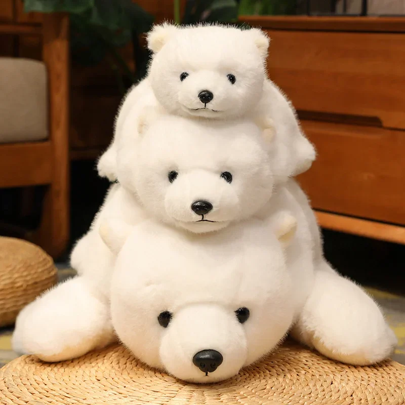 Oso polar y oso marrón en la almohada