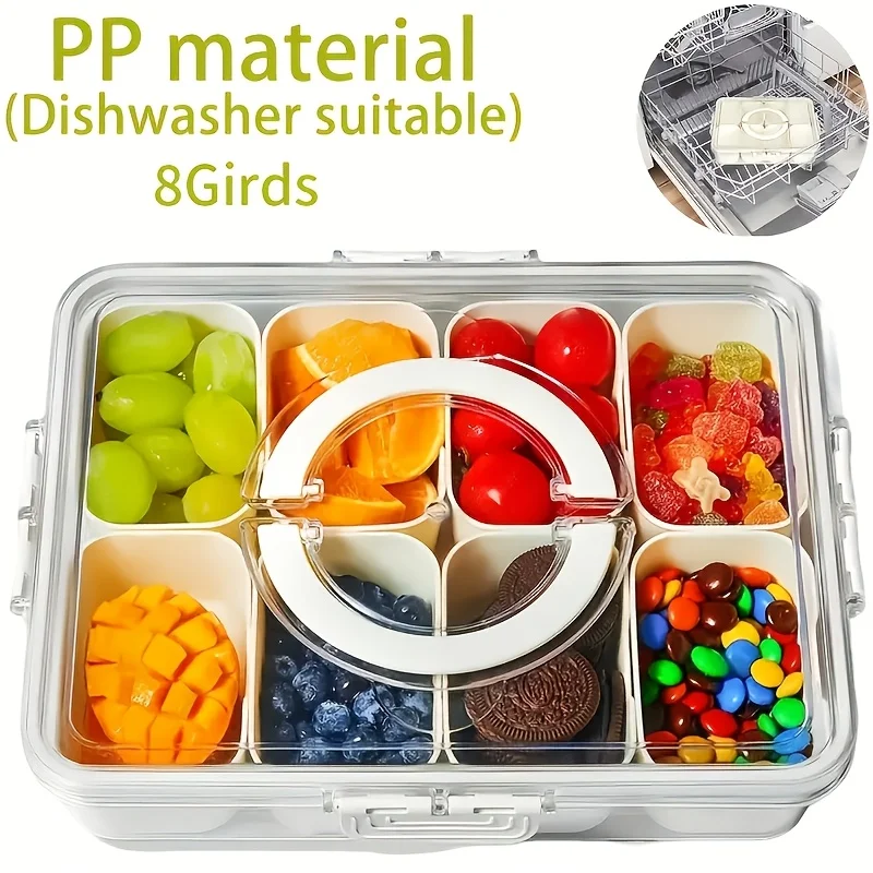 Contenedor de snacks transparente con tapa y asa apto para microondas - imagen 2