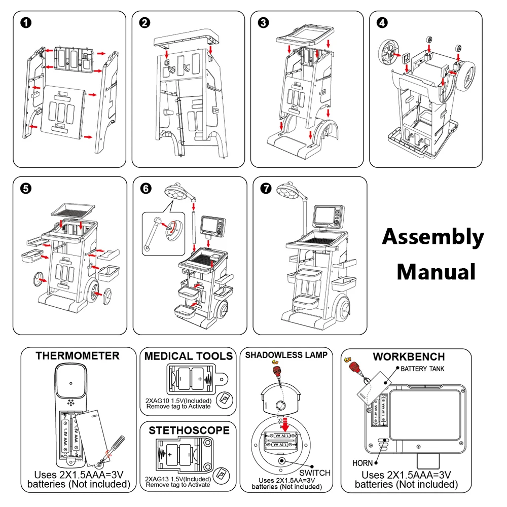 Kit médico de imitación infantil con luz y sonidos - imagen 2