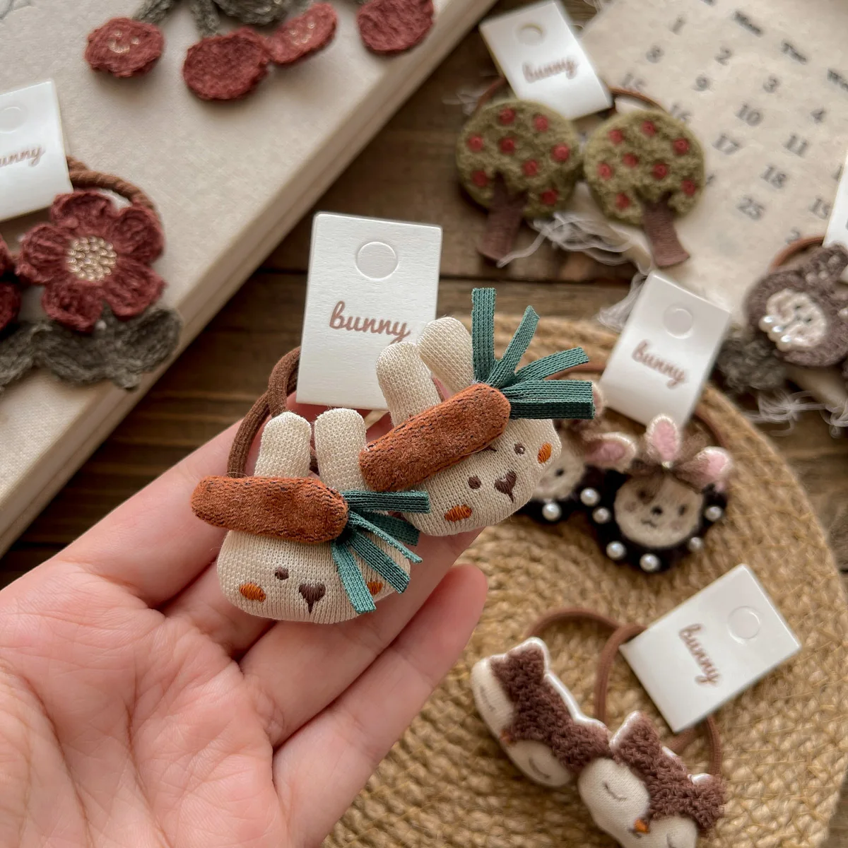 Diademas para niñas con conejito y cintas elásticas versátiles